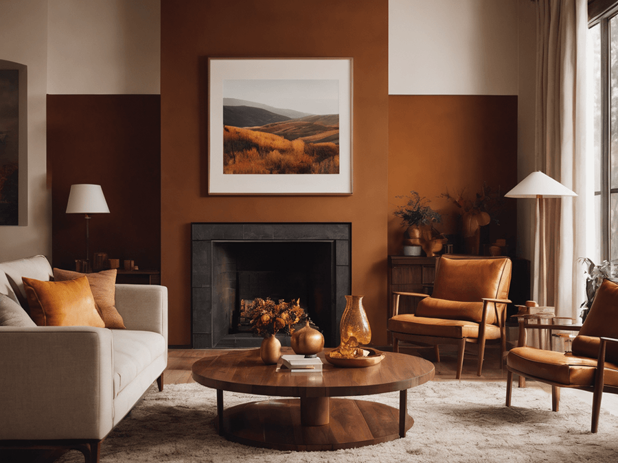 Midcentury Living Room Designs - Warm Palette