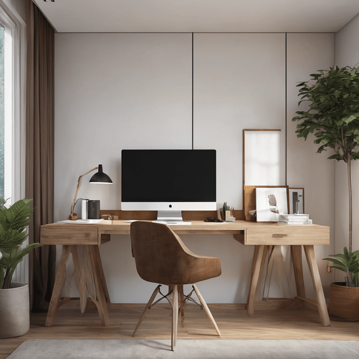 Minimalist Home Office Design ©viewhometrends.com